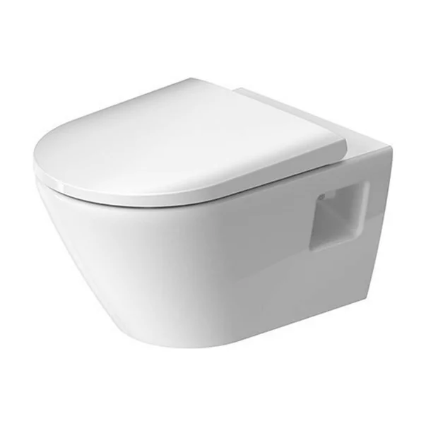 Vase WC - Set vas WC suspendat Duravit D-Neo Rimless compact 48 cm cu capac softclose