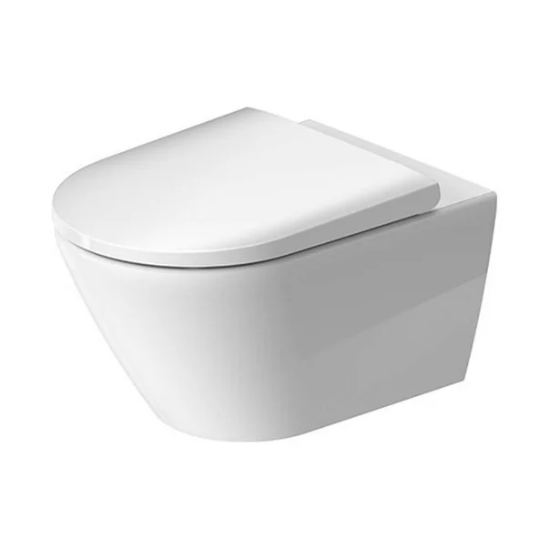 Vase WC - Set vas WC suspendat Duravit D-Neo Rimless cu capac softclose si fixare ascunsa