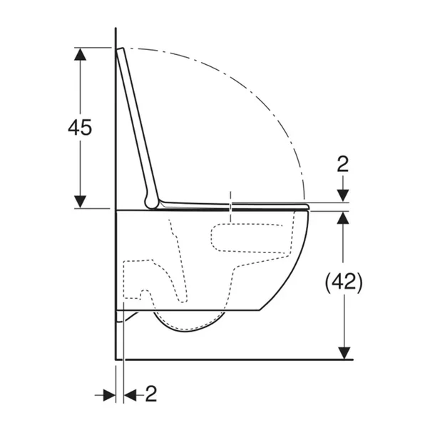 Set vas WC suspendat Geberit Acanto TurboFlush cu capac softclose alb lucios [4]