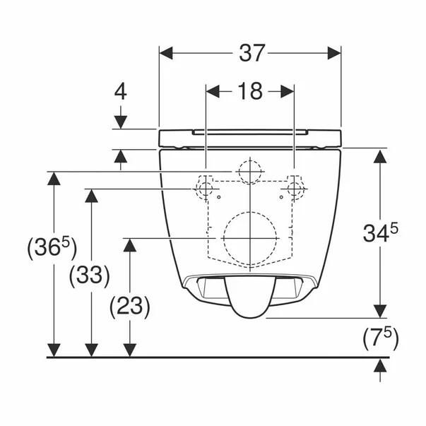 Set vas wc suspendat Geberit One TurboFlush alb cu capac softclose [2]