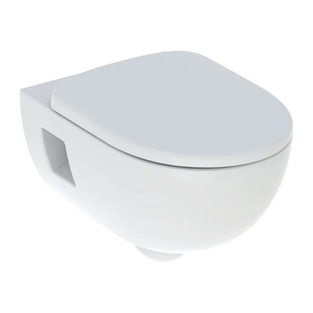 Vase WC - Set vas wc suspendat, Geberit, Selnova, rimless, cu capac soft close și quick release, alb