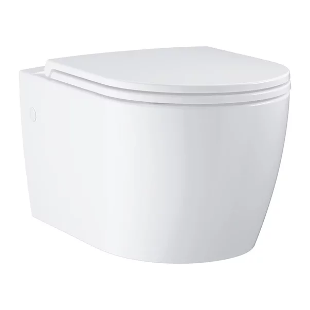 Set vas WC suspendat Grohe Bau Ceramic Rimless alb cu capac, clapeta si rezervor incastrat [4]