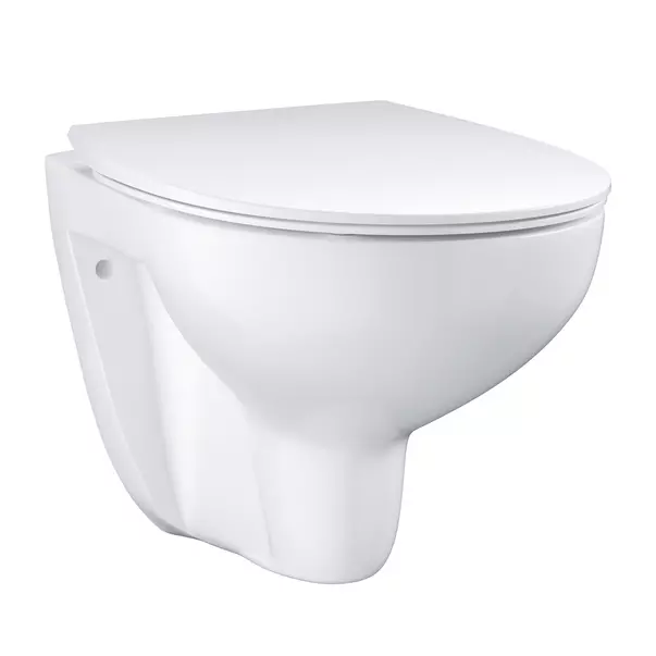 Vase WC - Set vas WC suspendat Grohe Bau Ceramic Rimless si capac slim softclose