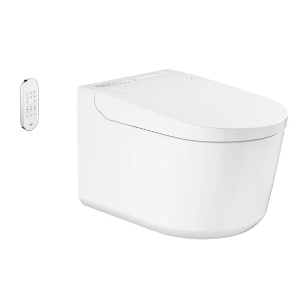 Set vas WC suspendat Grohe Sensia Pro Rimless cu functie bideu electric alb lucios si capac softclose [4]