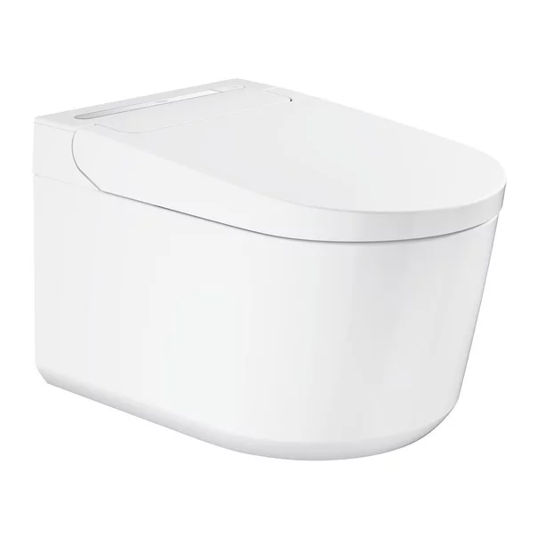 Toalete - Set vas WC suspendat Grohe Sensia Pro Rimless cu functie bideu electric alb lucios si capac softclose