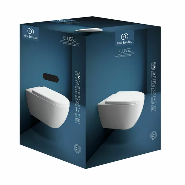 Set vas WC suspendat Ideal Standard Ellisse rimless cu capac softclose alb [8]