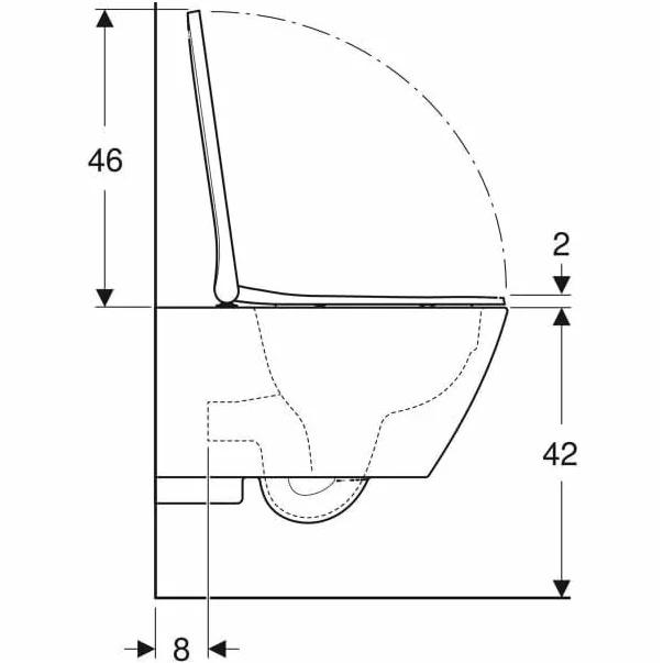 Set vas wc suspendat rimfree cu functie de bideu si capac Geberit Smyle Square [1]