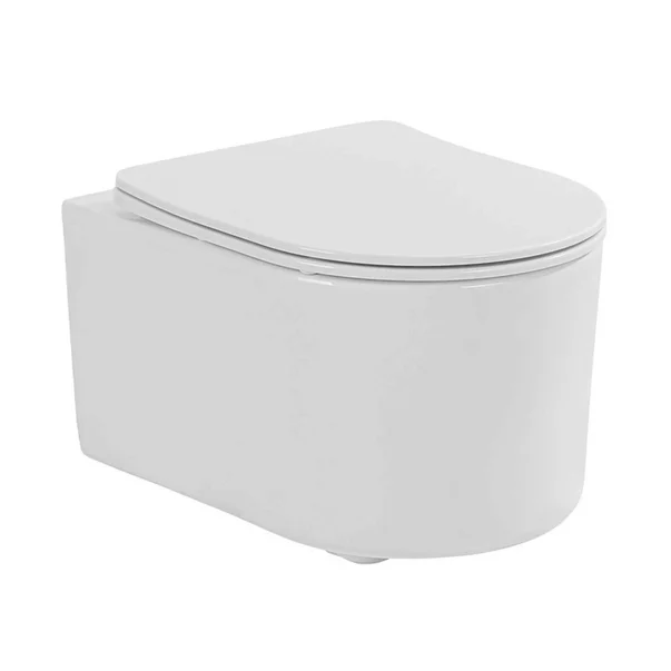 Vase WC - Set vas wc suspendat rimless si capac softclose Quick Release Fluminia Roco