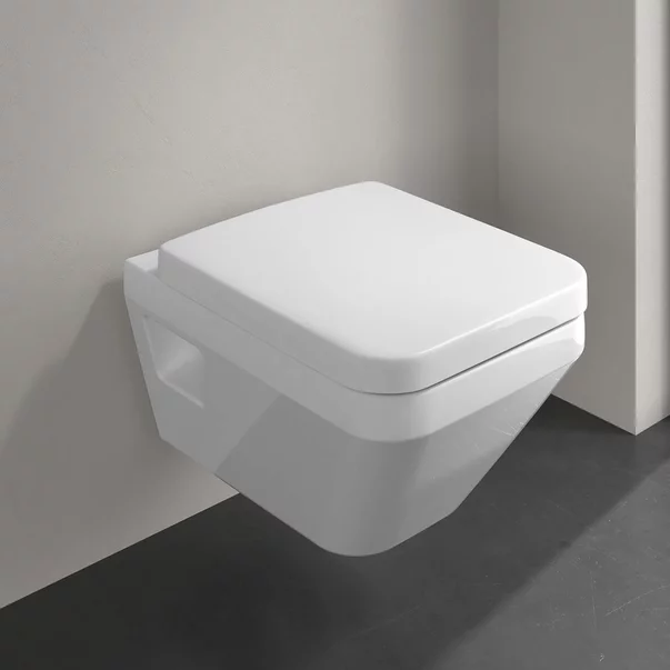 Set vas WC suspendat Villeroy&Boch Arhitectura TwistFlush Rimless alb cu capac softclose [3]