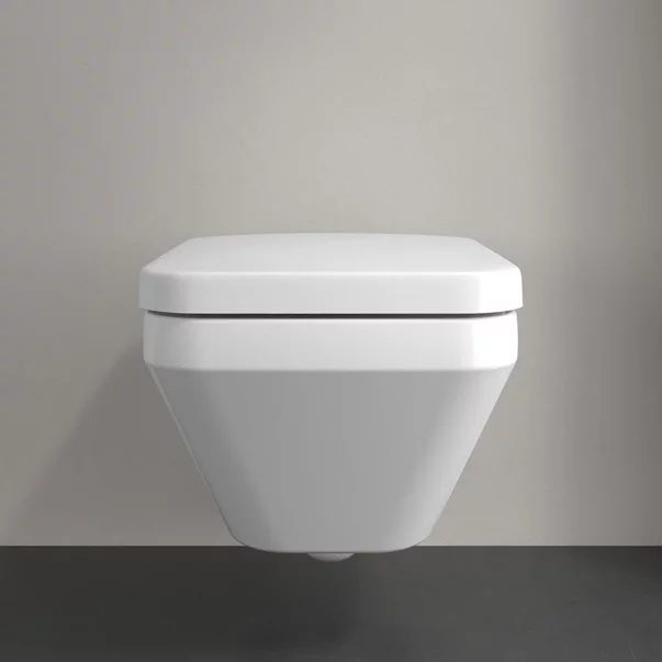 Set vas WC suspendat Villeroy&Boch Arhitectura TwistFlush Rimless alb cu capac softclose [4]