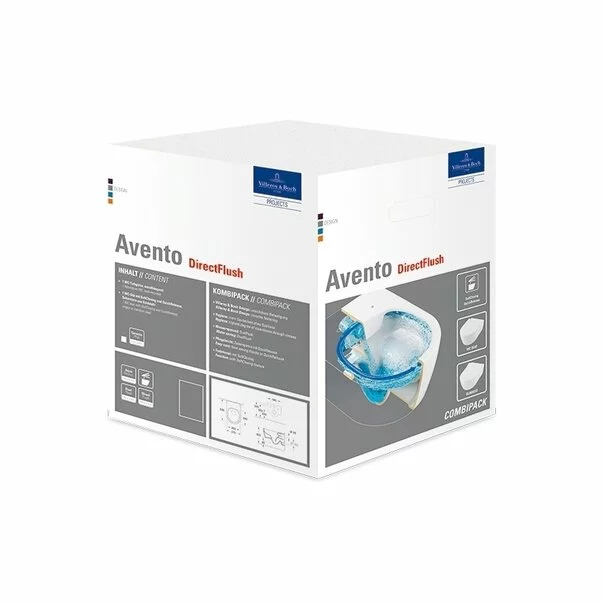 Set vas wc suspendat Villeroy&Boch Avento Direct Flush cu capac slim soft close [1]