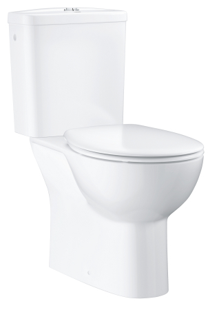 Baie - Set WC 39346000, vas Bau Ceramic, montaj pe podea, zona montaj interior, tip clatire jet de apa, alb