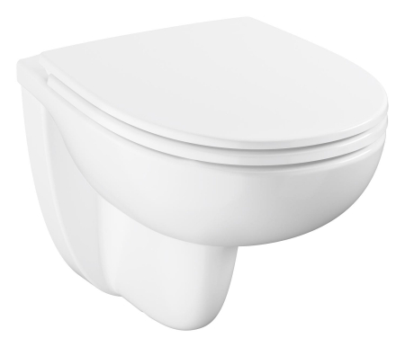 Vase WC - Set WC Grohe 112949SH00, Bau Ceramic, suspendat, Rimless, capac SoftClose, alb