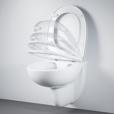 Set WC Grohe 112949SH00, Bau Ceramic, suspendat, Rimless, capac SoftClose, alb [7]