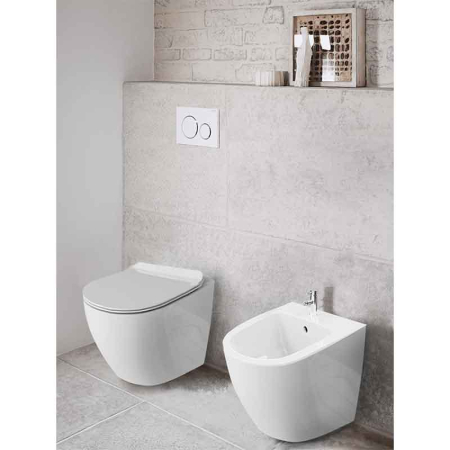 Set WC stativ, Spectrum, Trendi, Rimless Protect, cu capac soft close, alb [3]