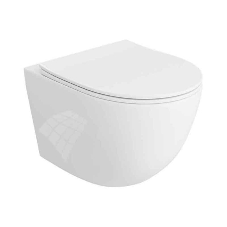 Vase WC - Set WC suspendat, Spectrum, Sierra 3.0, Tornado Flush, cu capac soft close, quick release, alb mat