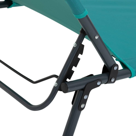 Sezlong 5Five Beach Chair, cadru metalic, pliere compacta, 173x56x27 cm, albastru turcoaz [4]