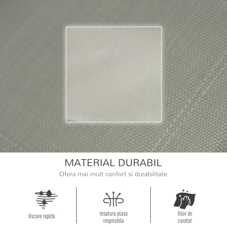  Sezlong Balansoar de Gradina cu buzunar lateral si pernuta, in Metal 62L x 88L x 165Hcm [4]
