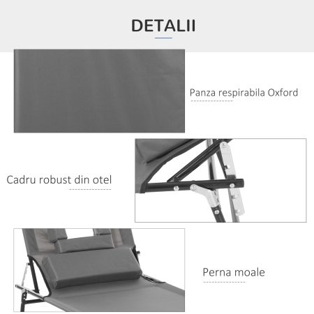  Sezlong de Gradina Piabil, Pat pentru Plaja [5]