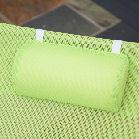  Sezlong pentru Gradina Pliabil cu Spatar Reclinabil Verde deschis [7]