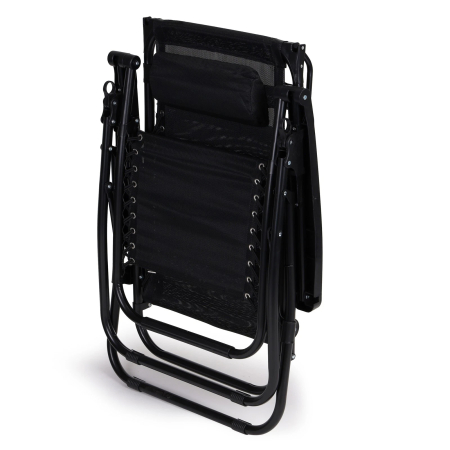 Sezlong pliabil 86x67x120 cm, zero gravity, copertina reglabila, spatar 3 pozitii, cadru otel si material impermeabil, negru [7]