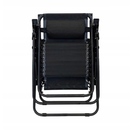 Sezlong pliabil cu parasolar SERSIMO, 85x77x150cm, Negru [11]