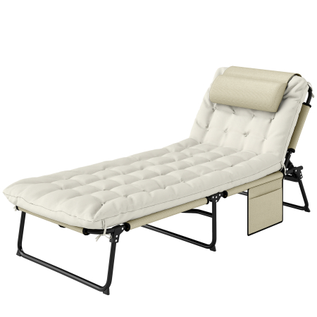 Mobilier gradina si terasa -  Sezlong pliabil cu spatar inclinabil pe 4 nivele, Scaun