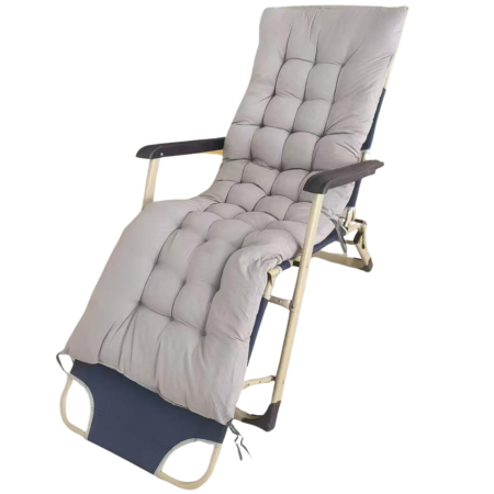 Scaune gradina si sezlonguri - Sezlong pliabil gradina cu perna groasa matlasata, cadru otel tubular, Oxford 600D, 178x60x82 cm, gri