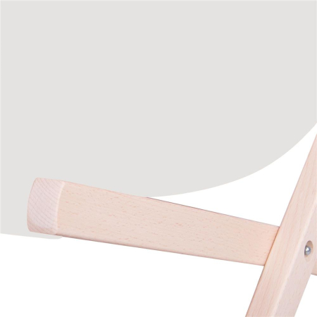 Sezlong pliabil din lemn de fag, autoasamblare, 120kg, gri deschis [3]