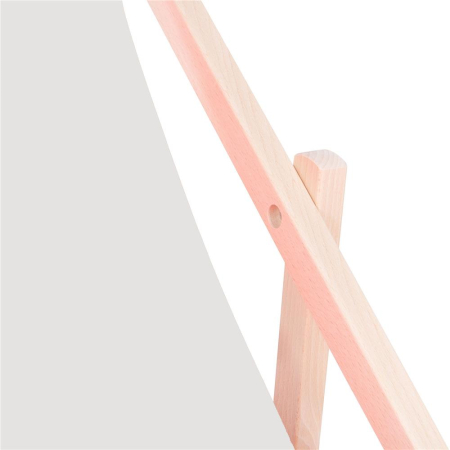 Sezlong pliabil din lemn de fag, autoasamblare, 120kg, gri deschis [2]