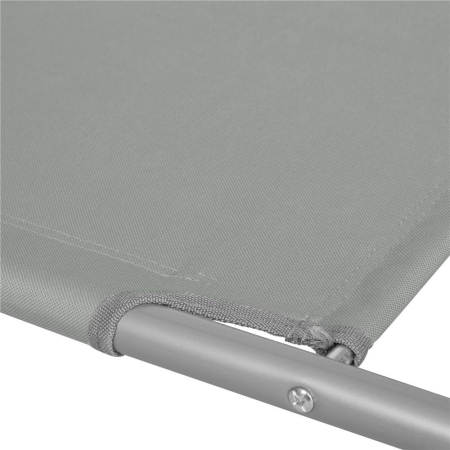 Sezlong pliabil pentru plaja, cu roti, parasolar reglabil si buzunar depozitare, 150x61 cm, 120 kg, gri [10]