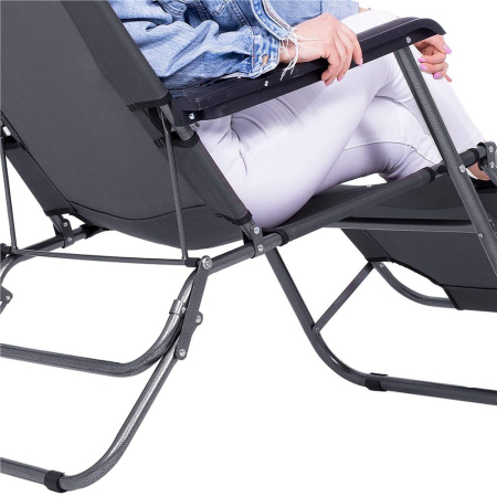 Sezlong pliabil GC13, Relax Zero Gravity, 80x60x153cm, Gri [5]