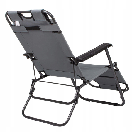 Sezlong pliabil GC13, Relax Zero Gravity, 80x60x153cm, Gri [1]