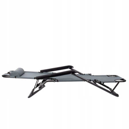 Sezlong pliabil GC13, Relax Zero Gravity, 80x60x153cm, Gri [12]