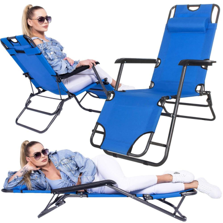 Sezlong pliabil GC4, Relax Zero Gravity, 80x60x153cm, Albastru deschis [10]