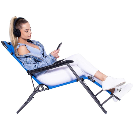 Sezlong pliabil GC4, Relax Zero Gravity, 80x60x153cm, Albastru deschis [5]