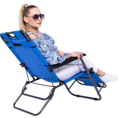 Sezlong pliabil GC4, Relax Zero Gravity, 80x60x153cm, Albastru deschis [6]