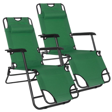 Sezlong pliabil SERSIMO GC5, Relax Zero Gravity, 80x60x153cm, Verde [25]