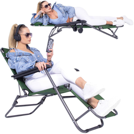 Sezlong pliabil SERSIMO GC5, Relax Zero Gravity, 80x60x153cm, Verde [22]