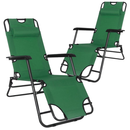 Sezlong pliabil SERSIMO GC5, Relax Zero Gravity, 80x60x153cm, Verde [26]