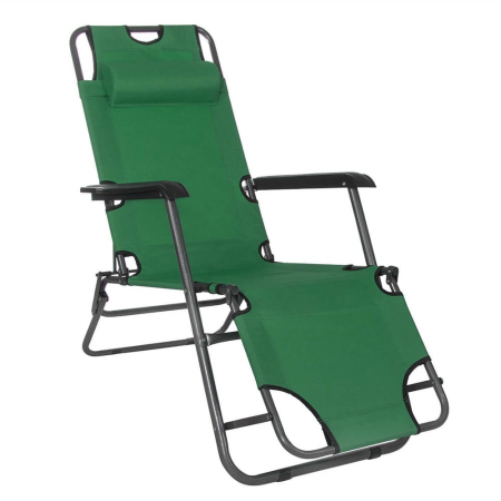Gradina & balcon - Sezlong pliabil SERSIMO GC5, Relax Zero Gravity, 80x60x153cm, Verde