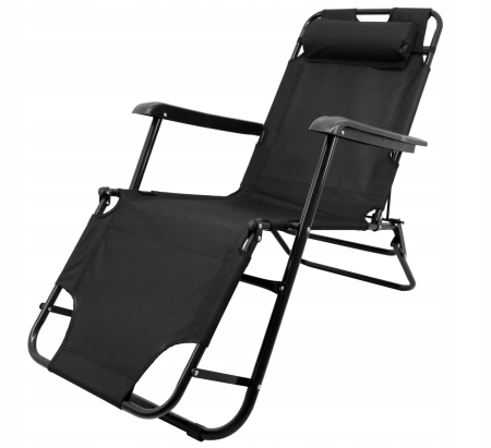 Sezlong pliabil  Relax Zero Gravity, 80x60x153cm, Negru [7]