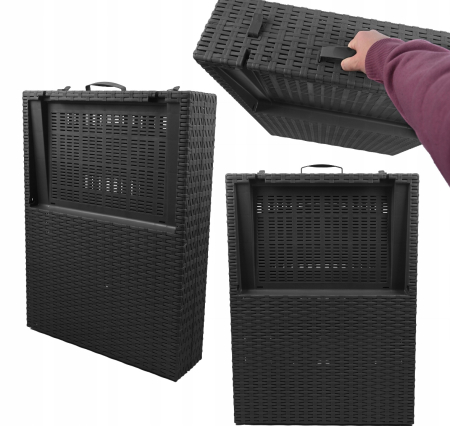 Sezlong pliabil tip valiza, spatar reglabil 3 pozitii, structura usoara compacta, 186x60x30 cm pliat 79x60x16 cm, gri [4]