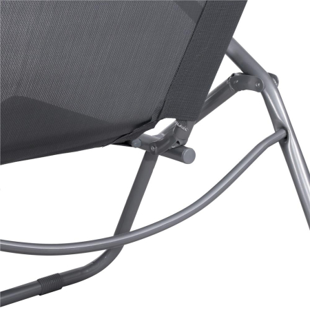 Sezlong pliabil Zero Gravity cu sezut din textilene, capacitate 120 kg, 60x185x96 cm, gri [7]