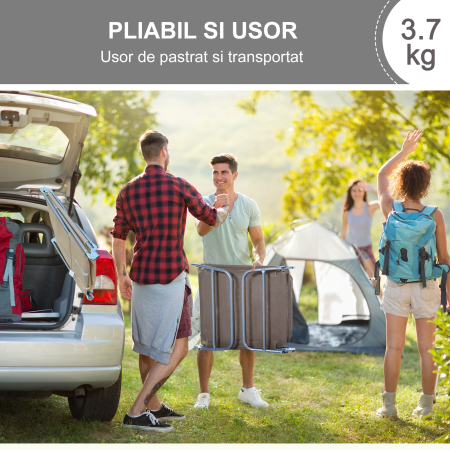  sezlong reglabil, 182x56x28cm, culoare cafea [5]