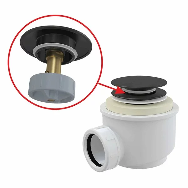 Instalatii sanitare - Sifon cadita click clack Alca A465BLACK-50