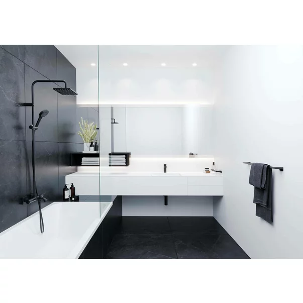 Sifon estetic pentru lavoar Hansgrohe Flowstar S negru mat [2]