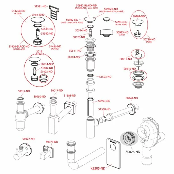 Sifon lavoar bronz-antic Alca A400ANTIC DN32 [2]