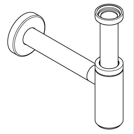 Sifon lavoar Grohe 28912DC0, reglabil, metal, mat, otel satinat [2]