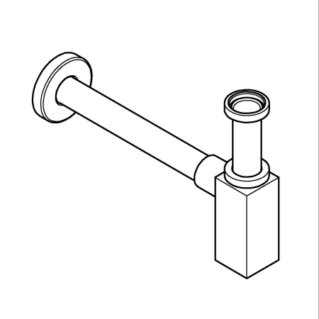 Sifon lavoar Grohe 40564A00, Eurocube, reglabil, metal, lucios, grafit [2]